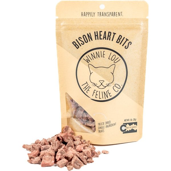 Winnie Lou Bison Liver Bits Freeze-Dried Cat Treats, 1-oz bag