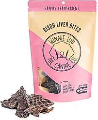 Winnie Lou Bison Liver Bites Dog Treats, 2.5-oz bag