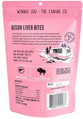 Show full view: Winnie Lou Bison Liver Bites Dog Treats, 2.5-oz bag slide 3 of 5