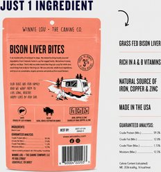 Winnie Lou Bison Liver Bites Dog Treats, 2.5-oz bag slide 2 of 7