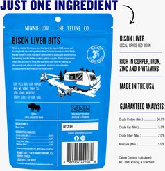 Winnie Lou Bison Liver Bits Freeze-Dried Cat Treats, 1-oz bag slide 2 of 7