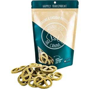 Winnie Lou Greens & Cheddar Pretzels Crunchy Dog Treats, 4-oz bag