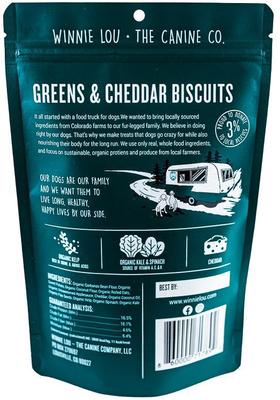 Show full view: Winnie Lou Greens & Cheddar Pretzels Crunchy Dog Treats, 4-oz bag slide 3 of 5