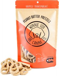 Winnie Lou Peanut Butter Pretzels Crunchy Dog Treats, 4-oz bag