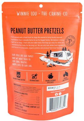 Show full view: Winnie Lou Peanut Butter Pretzels Crunchy Dog Treats, 4-oz bag slide 3 of 5