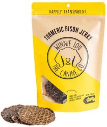 Winnie Lou Turmeric Bison Jerky Dog Treats, 2.5-oz bag