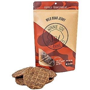 Winnie Lou Wild Boar Jerky Dog Treats, 3.5-oz bag