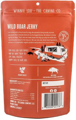 Show full view: Winnie Lou Wild Boar Jerky Dog Treats, 3.5-oz bag slide 3 of 4