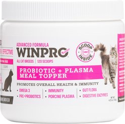 WINPRO Pet Probiotic + Plasma Meal Topper Powder Supplement for Cats, 4.23-oz jar