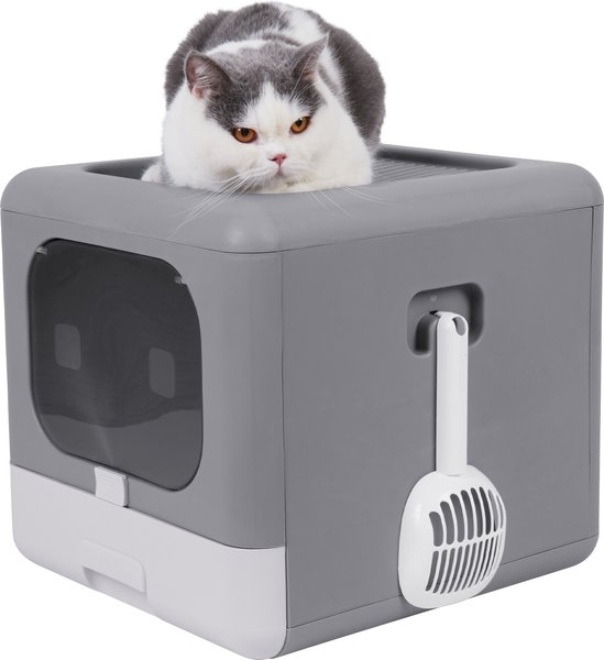 Wisfor Top Entry Covered Cat Litter Box, Large