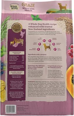 Show full view: Wishbone Graze New Zealand Whole Dog Health Adult Grain-Free Beef & Lamb Dry Dog Food, 20-lb bag slide 9 of 9