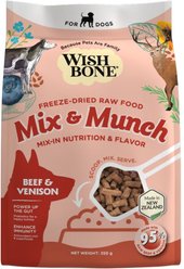 Wishbone Mix & Munch Raw Beef & Venison High Protein Grain-Free Adult Freeze-Dried Dog Food, 12.35-oz bag