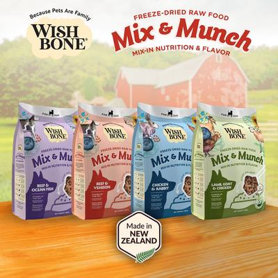 Show full view: Wishbone Mix & Munch Raw Beef & Venison High Protein Grain-Free Adult Freeze-Dried Dog Food, 12.35-oz bag slide 10 of 11