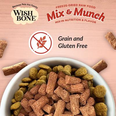 Show full view: Wishbone Mix & Munch Raw Beef & Venison High Protein Grain-Free Adult Freeze-Dried Dog Food, 12.35-oz bag slide 9 of 11
