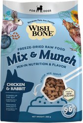Wishbone Mix & Munch Raw Chicken & Rabbit High-Protein Grain-Free Adult Freeze-Dried Dog Food, 12.35-oz bag