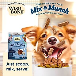 Wishbone Mix & Munch Raw Chicken & Rabbit High-Protein Grain-Free Adult Freeze-Dried Dog Food, 12.35-oz bag slide 2 of 9