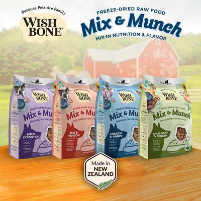 Show full view: Wishbone Mix & Munch Raw Chicken & Rabbit High-Protein Grain-Free Adult Freeze-Dried Dog Food, 12.35-oz bag slide 10 of 10