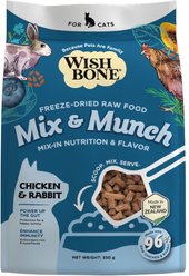 Wishbone Mix & Munch Raw High-Protein Grain-Free Chicken & Rabbit Freeze-Dried Cat Food, 12.35-oz bag