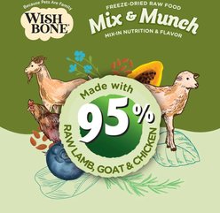 Wishbone Mix & Munch Raw High-Protein Grain-Free Lamb, Goat & Chicken Freeze-Dried Cat Food, 12.35-oz bag slide 2 of 9