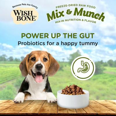 Show full view: Wishbone Mix & Munch Raw Lamb, Goat & Chicken High-Protein Grain-Free Adult Freeze-Dried Dog Food, 12.35-oz bag slide 7 of 10
