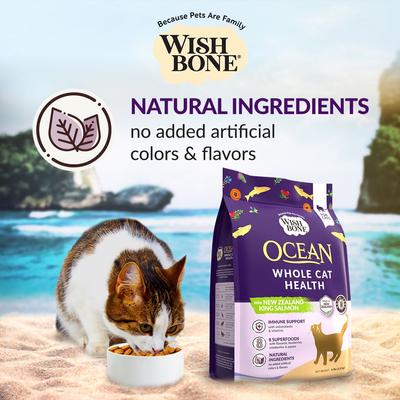Show full view: Wishbone Ocean New Zealand King Salmon Grain-Free Dry Cat Food, 4-lb bag slide 7 of 9