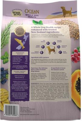 Show full view: Wishbone Ocean New Zealand Whole Dog Health Adult Grain-Free King Salmon Dry Dog Food, 4-lb bag slide 9 of 9