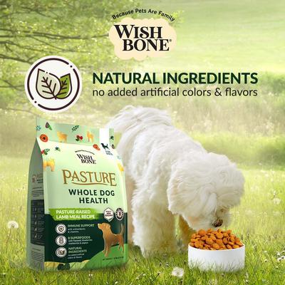 Show full view: Wishbone Pasture New Zealand Lamb Adult Grain-Free Dry Dog Food, 4-lb bag slide 7 of 8