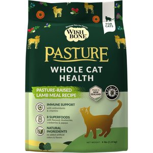 Wishbone Pasture New Zealand Lamb Grain-Free Complete Cat Health Dry Cat Food, 4-lb bag