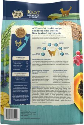 Show full view: Wishbone Roost New Zealand Chicken Grain-Free Complete Cat Health Dry Cat Food, 4-lb bag slide 9 of 11