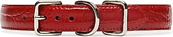 W.Kleinberg The Lulu Embossed Crocodile Dog Collar, Red, Small slide 2 of 5