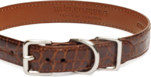 Show full view: W.Kleinberg The Teddy Alligator Dog Collar, Cognac, X-Large slide 4 of 6