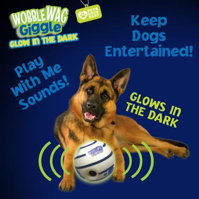 Show full view: Wobble Wag Giggle Ball Glow in the Dark Squeaky Dog Toy slide 5 of 8