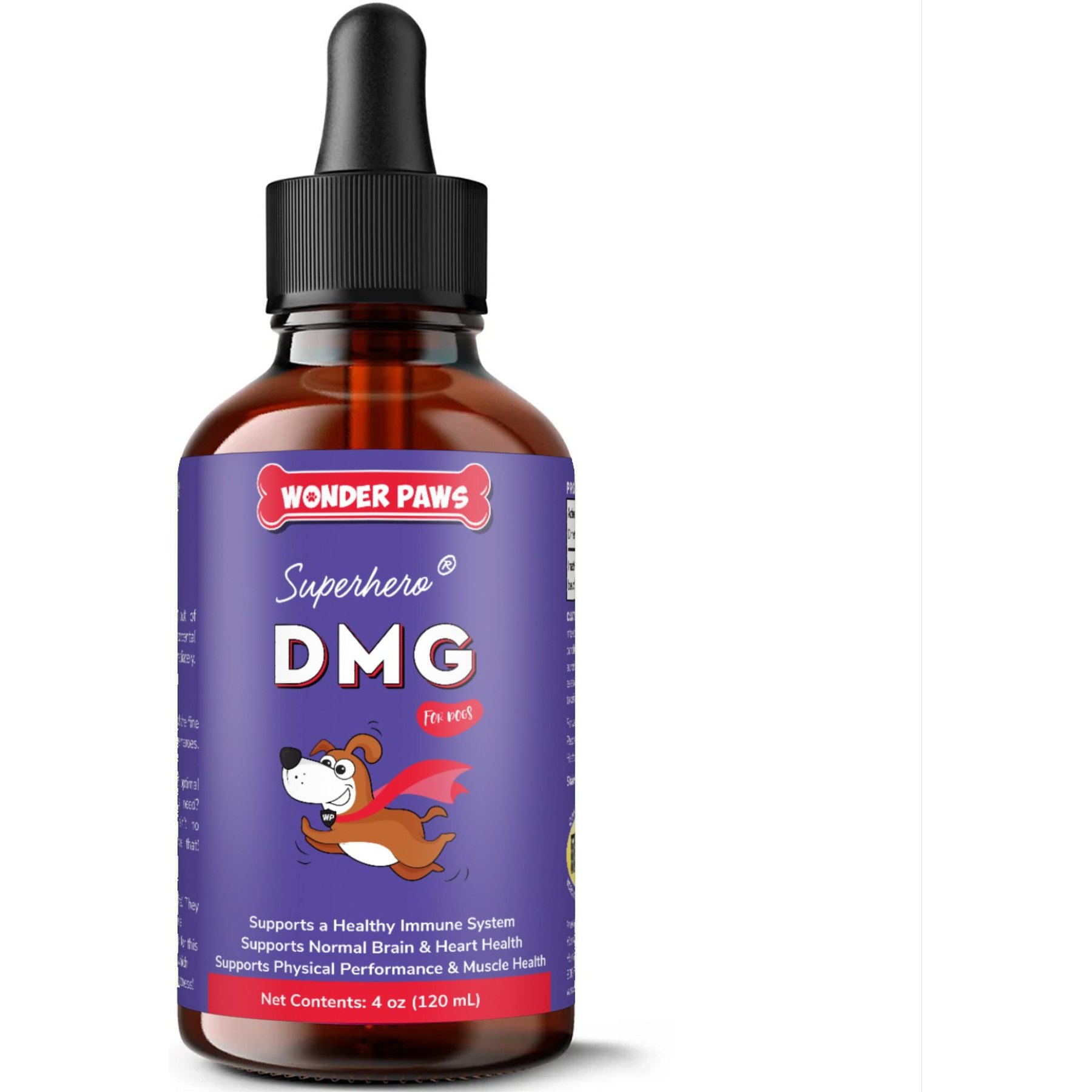 Wonder Paws DMG Support Immune Health Performance Liquid Supplement for Dogs, 4-fl oz bottle