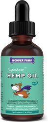 Wonder Paws Hemp Oil with Wild Salmon Oil, Calming Hemp Supplement for Dogs, 2-fl oz bottle