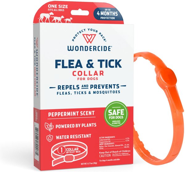 Wondercide Natural Flea, Tick & Mosquito Repellent Small to Medium Dogs Collar, Peppermint