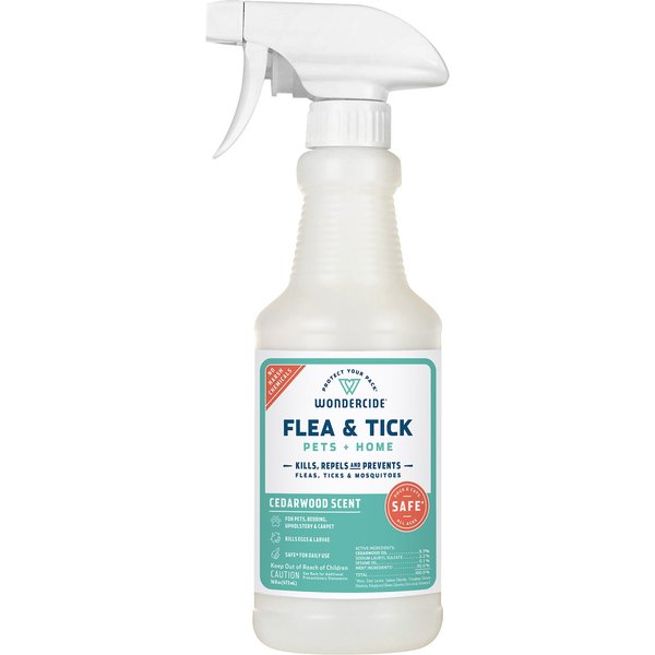 WONDERCIDE Natural Flea, Tick & Mosquito Spray for Dogs & Cats ...