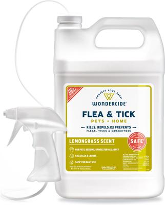 WONDERCIDE Natural Flea, Tick Mosquito Spray for Dogs Cats