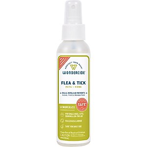 Wondercide Natural Flea, Tick & Mosquito Spray for Dogs & Cats, Lemongrass, 4-fl oz bottle