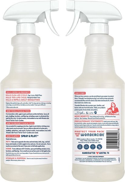 Wondercide Natural Flea, Tick & Mosquito Spray for Dogs & Cats, Peppermint