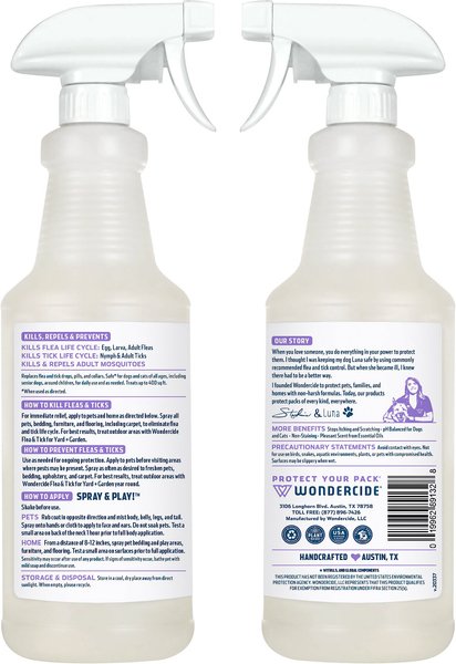 Wondercide Natural Flea, Tick & Mosquito Spray for Dogs & Cats, Rosemary