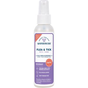 Wondercide Natural Flea, Tick & Mosquito Spray for Dogs & Cats, Rosemary, 4-fl oz bottle