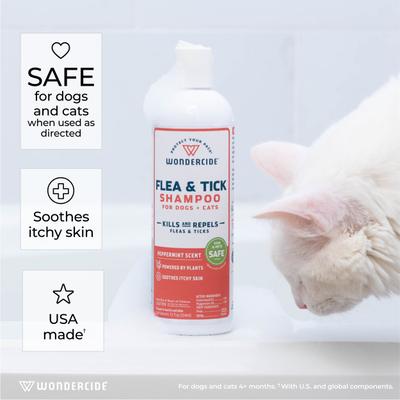 Show full view: Wondercide Natural Flea & Tick with Essential Oils Dog & Cat Shampoo, Peppermint, 12-fl oz bottle slide 4 of 10