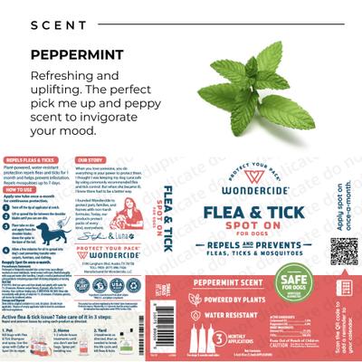 Show full view: Wondercide Spot-On Flea & Tick Repellent with Natural Essential Oils for Small Dogs, Peppermint, 3 doses (3-month supply) slide 7 of 9