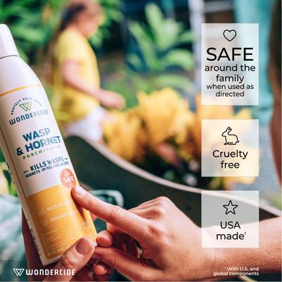 Show full view: Wondercide Wasp + Hornet Porch & Patio Aerosol Spray, 10-fl oz bottle slide 4 of 7