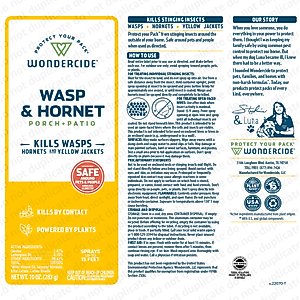 Wondercide Wasp + Hornet Porch & Patio Aerosol Spray, 10-fl oz bottle