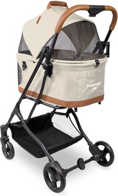 Show full view: Wonderfold P2 Cat & Dog Stroller, Sandy Beige slide 2 of 9