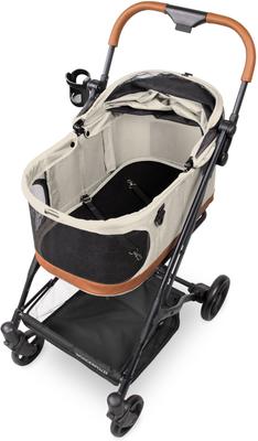 Show full view: Wonderfold P2 Cat & Dog Stroller, Sandy Beige slide 6 of 9