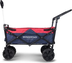 Wonderfold Utility Outdoor Beach Tires Dog & Cat Wagon, Navy/Red slide 2 of 7