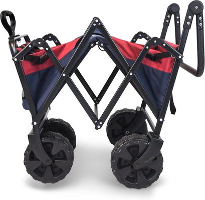 Show full view: Wonderfold Utility Outdoor Beach Tires Dog & Cat Wagon, Navy/Red slide 4 of 8