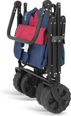 Show full view: Wonderfold Utility Outdoor Beach Tires Dog & Cat Wagon, Navy/Red slide 5 of 8